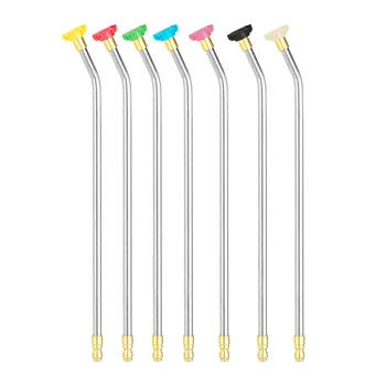 

Pressure Washer Gutter Cleaner Attachment for Lance/Wand 1/4 Inch Quick Connector 30° Spray Lance Nozzle Car Accessories 35 Cm