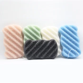 

1pcs Rectangular Twill Konjac Sponge Natural Konnyaku Facial Puff Bath Face Cleanse Washing Sponges Exfoliator Cleansing Puffs