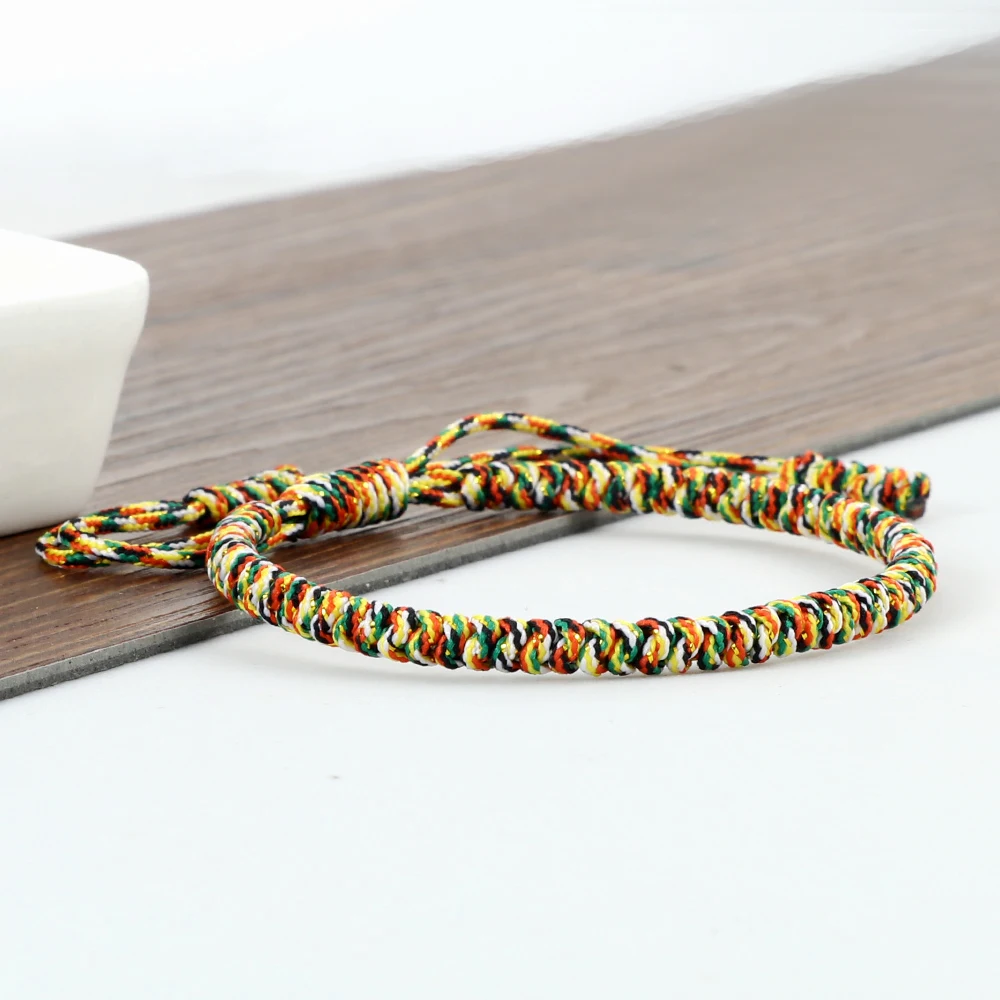 Bracelet Jewelry Bohemian Multi Color Rope Bracelet Adjustable Handmade Knots Tibetan Thread Bracelets & Bangles For Women Men Lovers