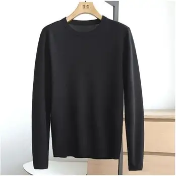 

Good quality!autumn winter men's solid color o-neck base cotton sweater pullovers sweater casual coat tb3843