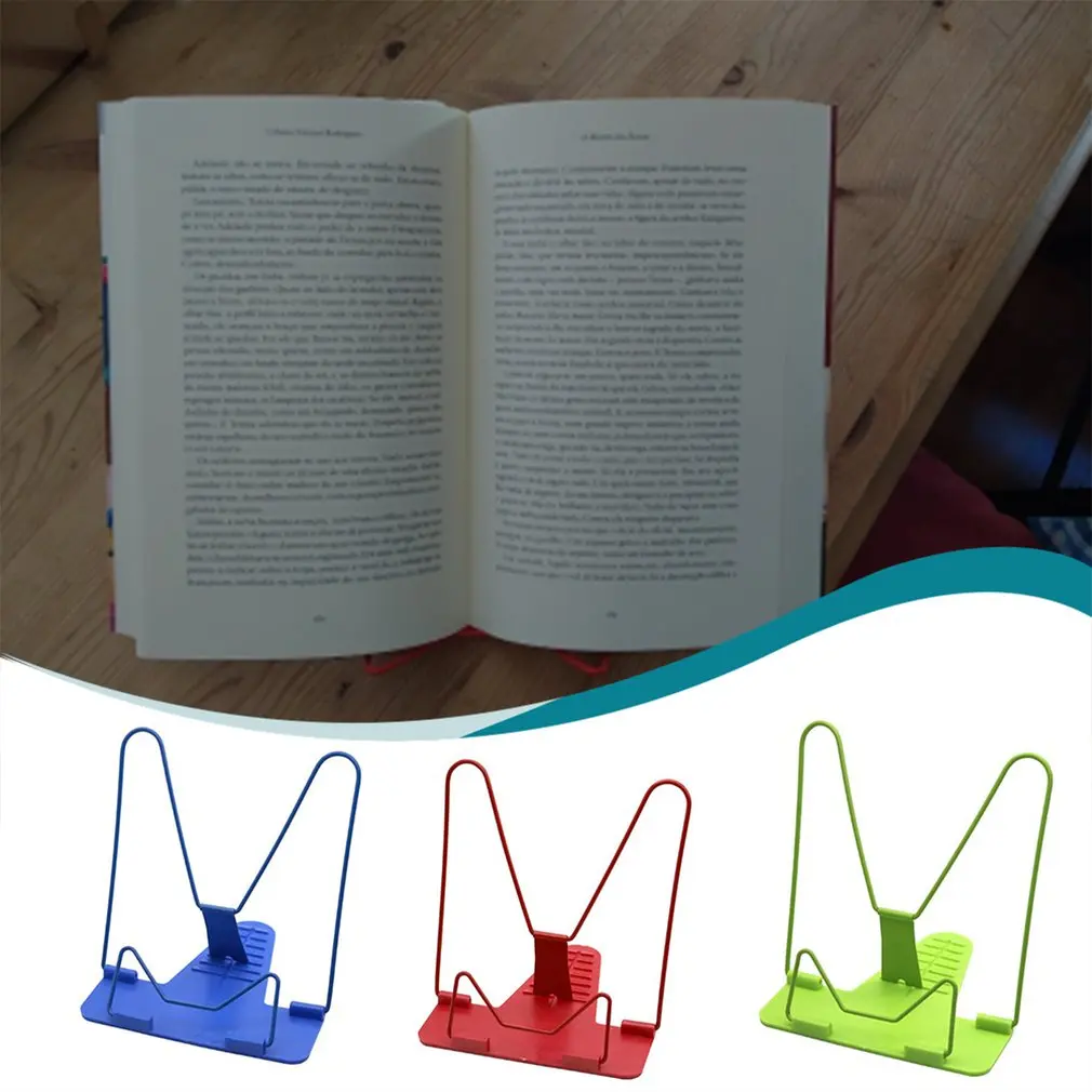 1 Pcs Bookends Portable Foldable Adjustable Bookend Stand Reading Book