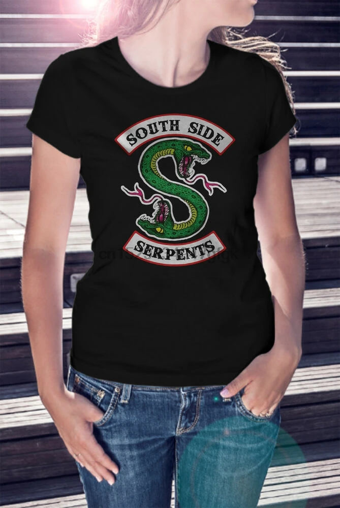 &quotSOUTH SIDE SERPENTS&quot для женщин футболка ривердейл рубашка ARCIE Тупоголовым JONES XS