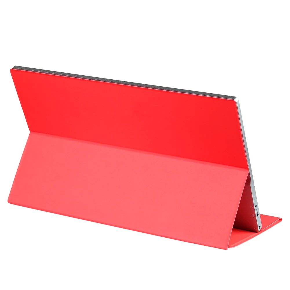 para Monitor Portátil de Luxo pu Leather Case Smart Protective Cover 12.5 13.3 15.6 Polegada Mobile Display Screen Stand Funda Capa - Imagem 2