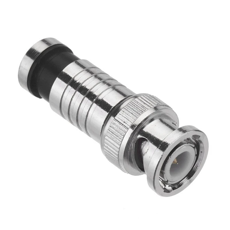 

Promotion! 10 pcs BNC Compression Connector for Coax RG59 Cable CCTV Cameras