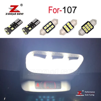

4pcs Canbus white blue LED Interior light indoor bulb Kit For Peugeot 107