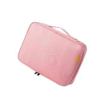 

1Pc Large Capacity Storage Bag File Document Bag Portable Passport Certificate Organizer Storage Pouch (Pink)