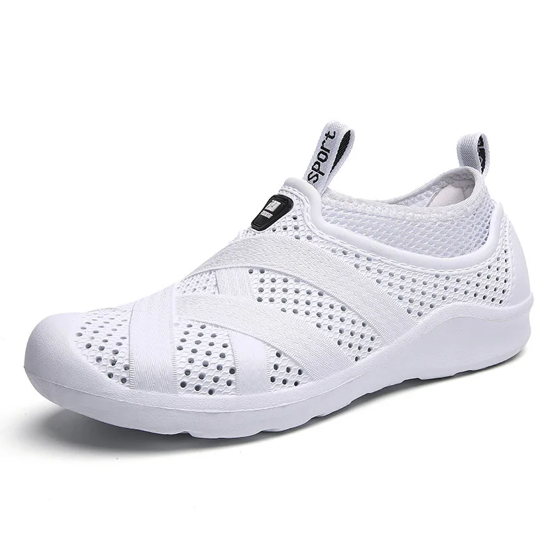 

Sandals Men's Beach Casual Porous Shoes Men's Summer Teenager Men Two-sided Three Wear Outdoor Mesh Shoes