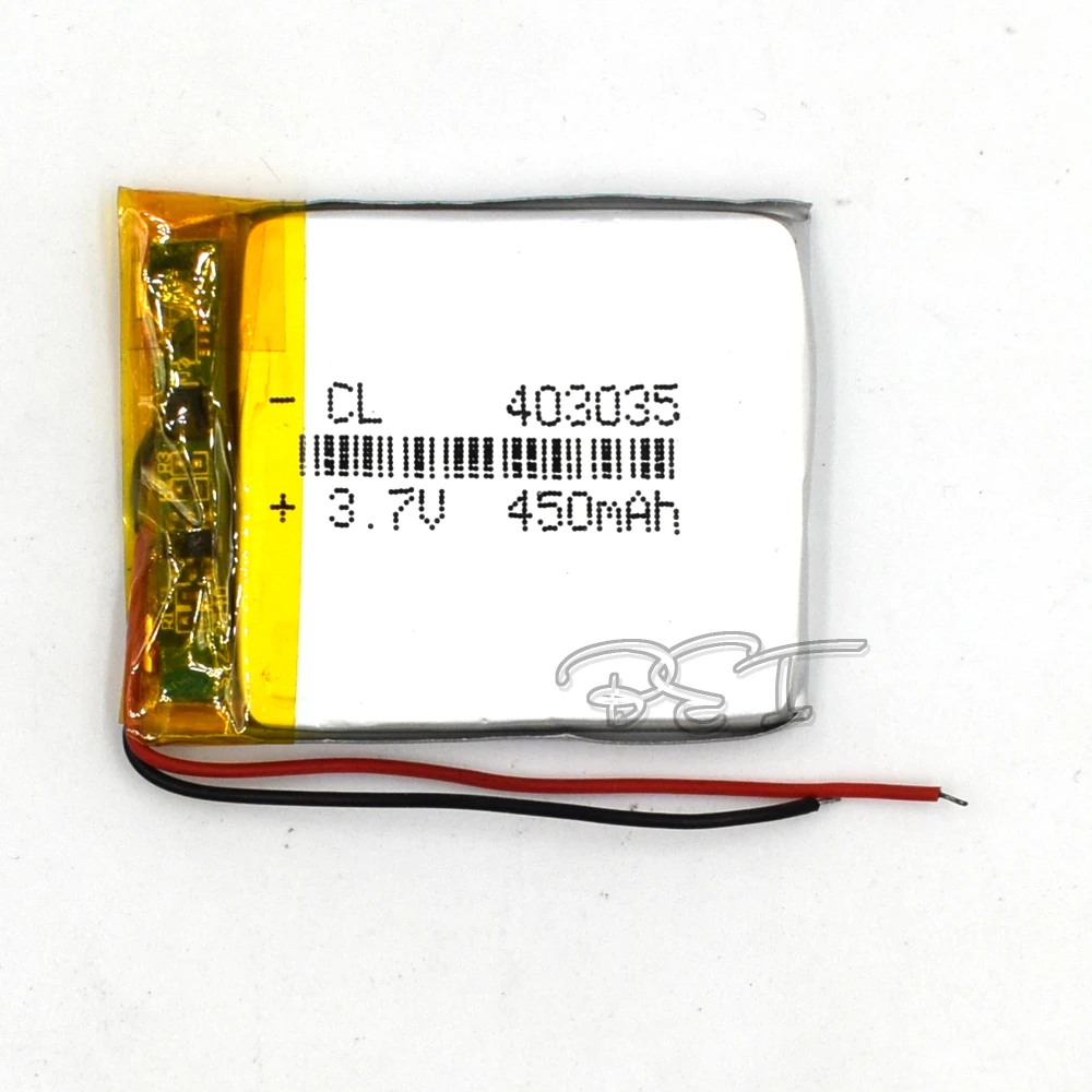 3 7 V 403035 с защитной пластиной 450mAh перезаряжаемый полимерный литиевый аккумулятор