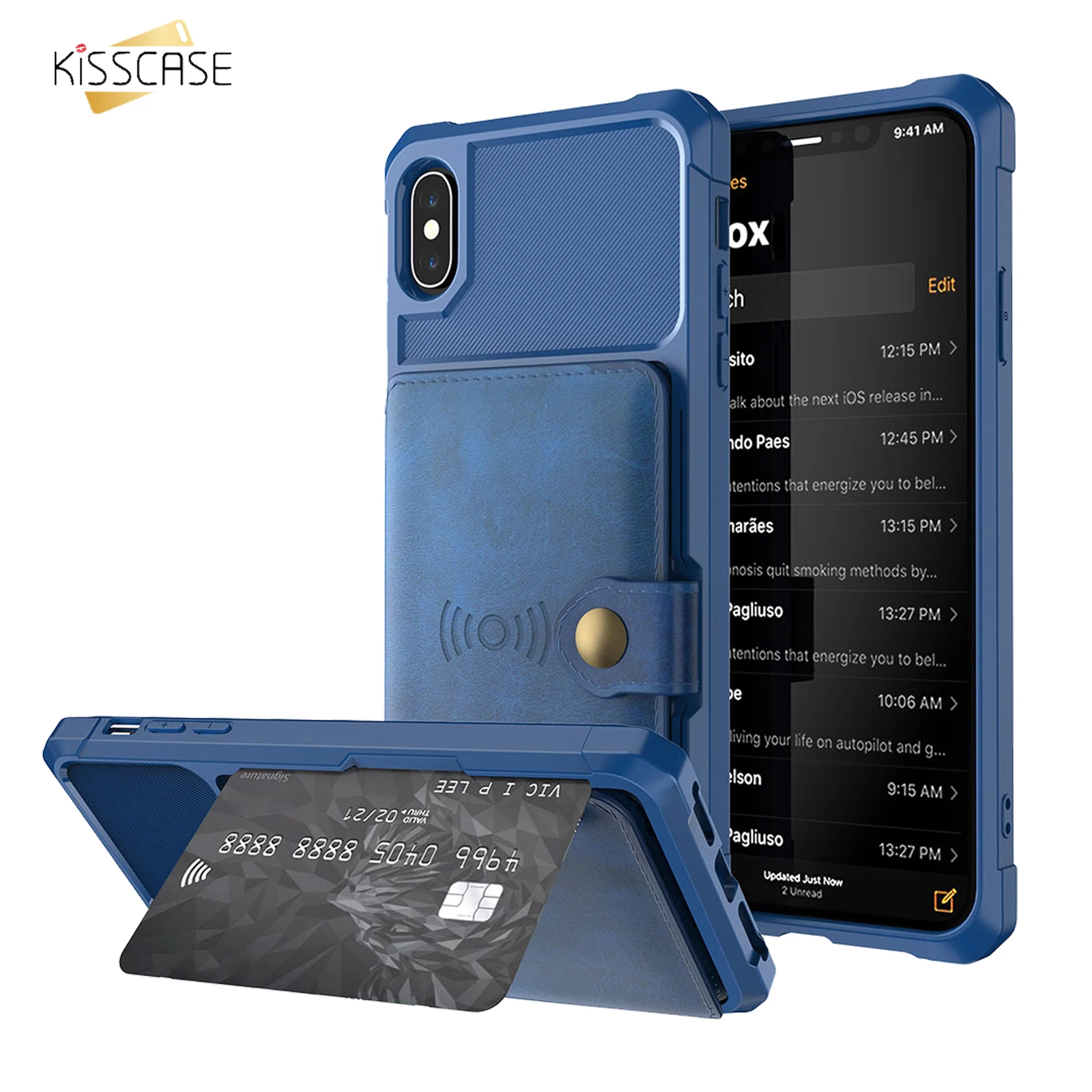 Роскошный магнитный держатель для карт чехол телефона iPhone 11 Pro Max XR XS X 7 8 Plus