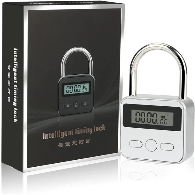 Electronic Timer Lock Hours Electronic Lock With Lcd Display Micro Usb Rechargeable Timer Padlock Digital Time Loc - Tool Parts - AliExpress