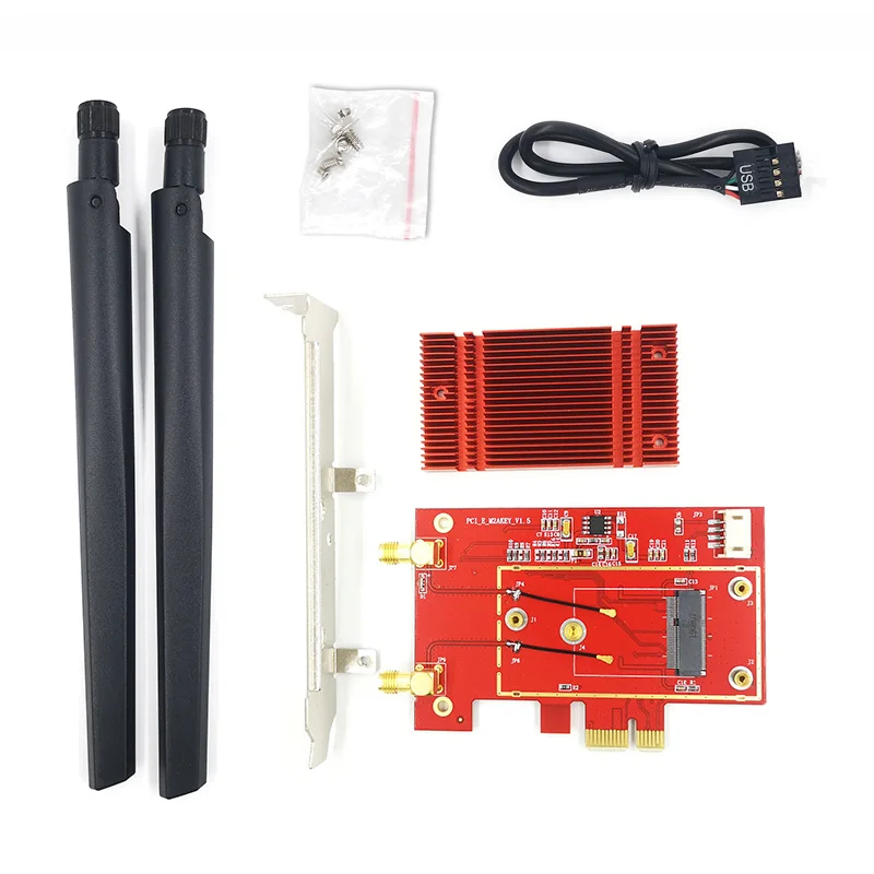 Карта беспроводной сети M2 NGFF в PCIE PCI-E 1X преобразователь слотов Wi-Fi + Bluetooth адаптер