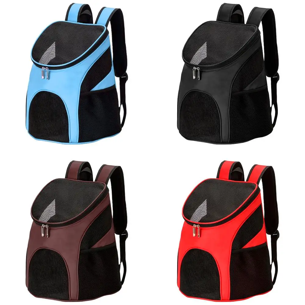 Bolsa de transporte para mascotas transpirable, mochila portátil de gran capacidad para gatos, bolsa de viaje al aire libre, suministros para mascotas
