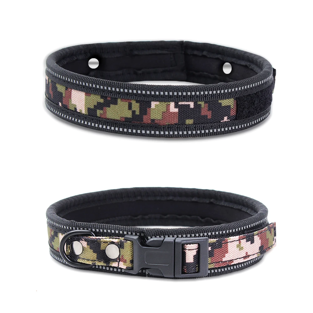 

Adjustable Reflective Pet Collar Print Dog Collar Soft Foam Padded Collar Safety for Medium Small Dog Husky labrador Pet Product