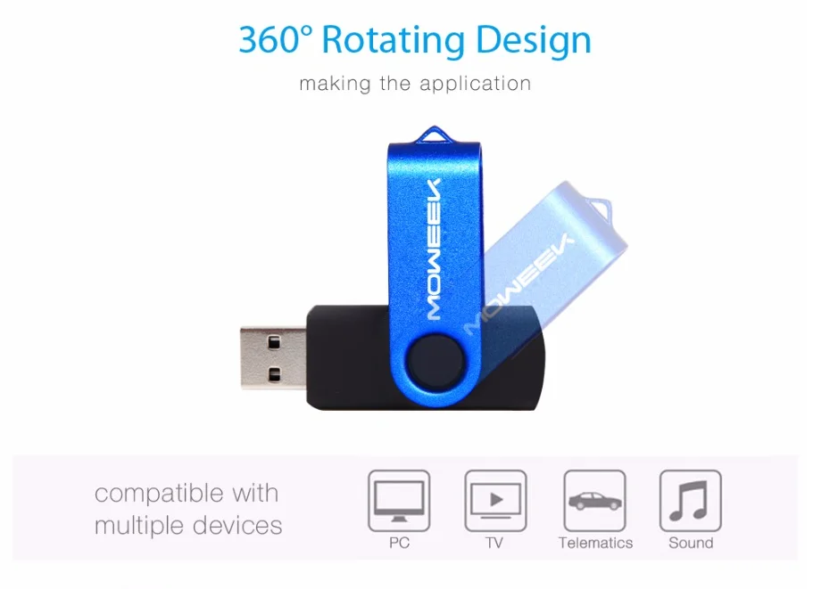 Moweek M02, высокое качество, 2,0, USB флеш-накопитель, реальная емкость, 4 ГБ, 8 ГБ, 16 ГБ, 32 ГБ, 64 ГБ, флеш-накопитель, Вращающаяся usb карта памяти, металлическая u-диск