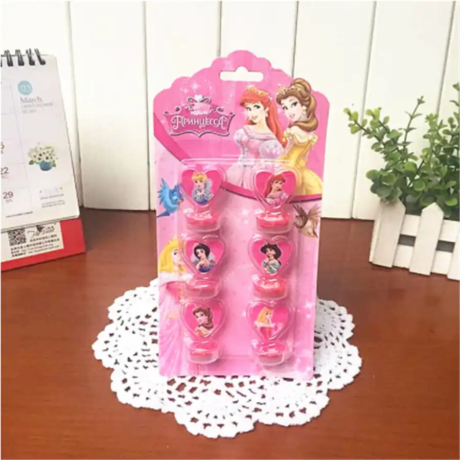 6 Piece Ensemble Ariel Blanche Neige Belle Cendrillon Jasmin Aurora Princesse Sceau Stamper Jouets Bricolage Enfant Fete D Anniversaire Fournitures Decorations Aliexpress