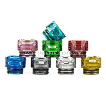 

Snake Skin Cobra Wide Bore Resin 810 Drip Tip Mouthpiece for Coilart Mage RTA 2019/Famovape Vector Tank