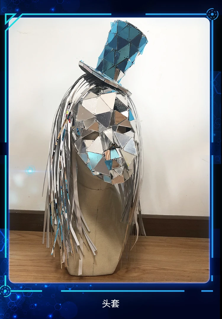 Mirror Ds Costumes Women Top Skirts Suit Nightclub Personalized Custom Bar Mirror Performance Clothing Festival Outfit DN4564