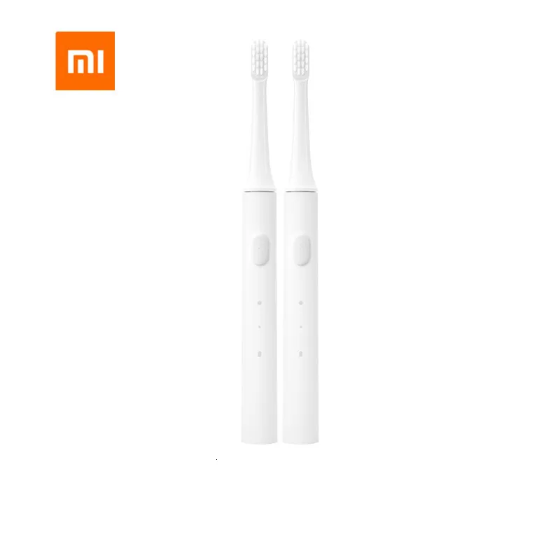 Оригинальная Xiaomi Mijia T100 умная электрическая зубная щетка 46 г 2 скорости Xiaomi Sonic зубная щетка отбеливание Уход за полостью рта зона напоминание - Цвет: 2 pcs