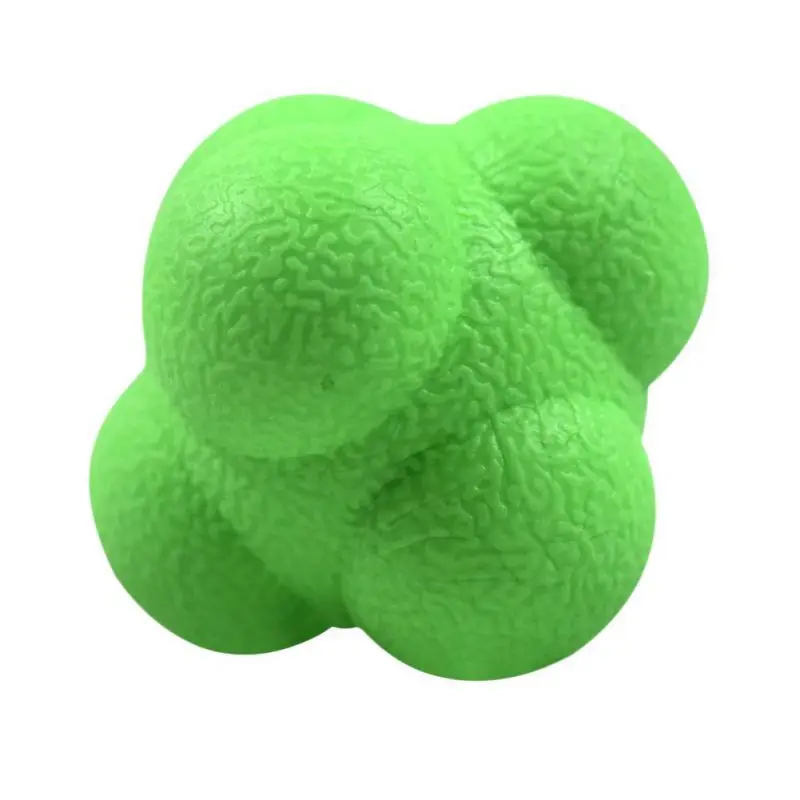 New Arrival Outdoor Sports Silicone Hexagonal Ball Solid Fitness Training Reaction Ball High Level