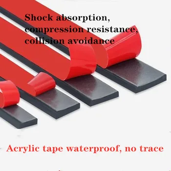 

Self-adhesive strips for rubber beading, rectangular box, mechanical shock-absorbing seal, flat distribution adhesive tape