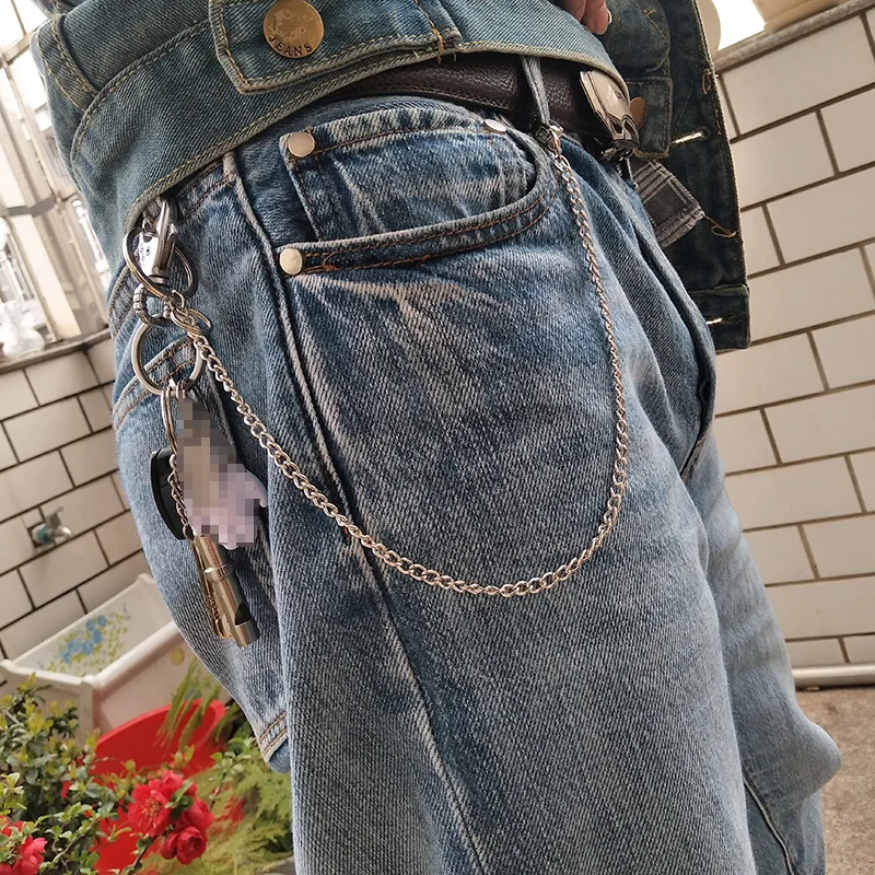 11,8/17,7 Инс длинный металлический кошелек пояс брюки Hipster цепь Жан брелок серебряное кольцо клип брелок для женщин брелок