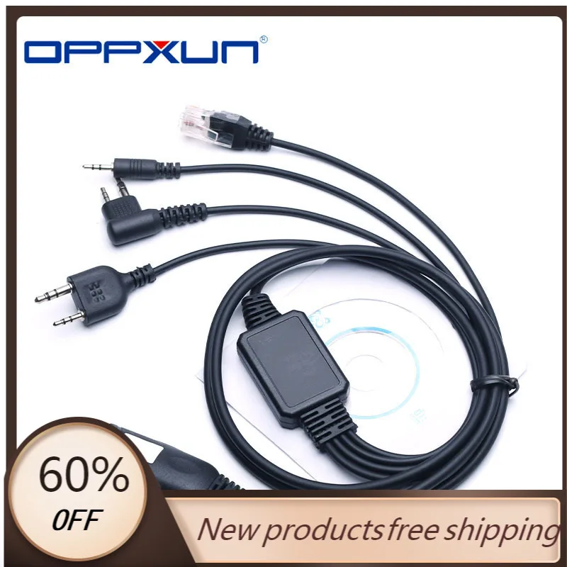 4 in 1 USB Programming Cable Adapter With CD Two Way Radio / Car Radios For Kenwood Baofeng Motorola HYT Puxing Etc | Мобильные