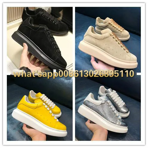 

2019-20 Olomlb-mc Designer Men's Women's Flat Causual Shoes Platform Sport Shoes Genuine Leather Free Shipping Size 36-45