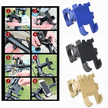 

Mobile Phone Holder For Motorbike Phone Handle Aluminum Thick Version Strong And Suitable For Grab Shockproof Fixed