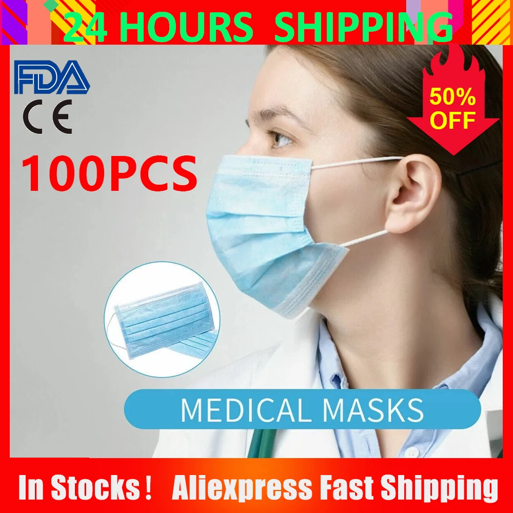 

Disposable Face Masks Mouth Earloop Mask Dustproof Anti-Fog filter Masks 95% respirator Features as N95 KF94 FFP2 KN95 FFP3