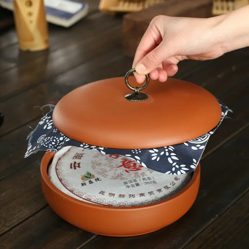 Zisha чайная канистра керамическая pu 'er чайная коробка большого размера банка для хранения чайного торта