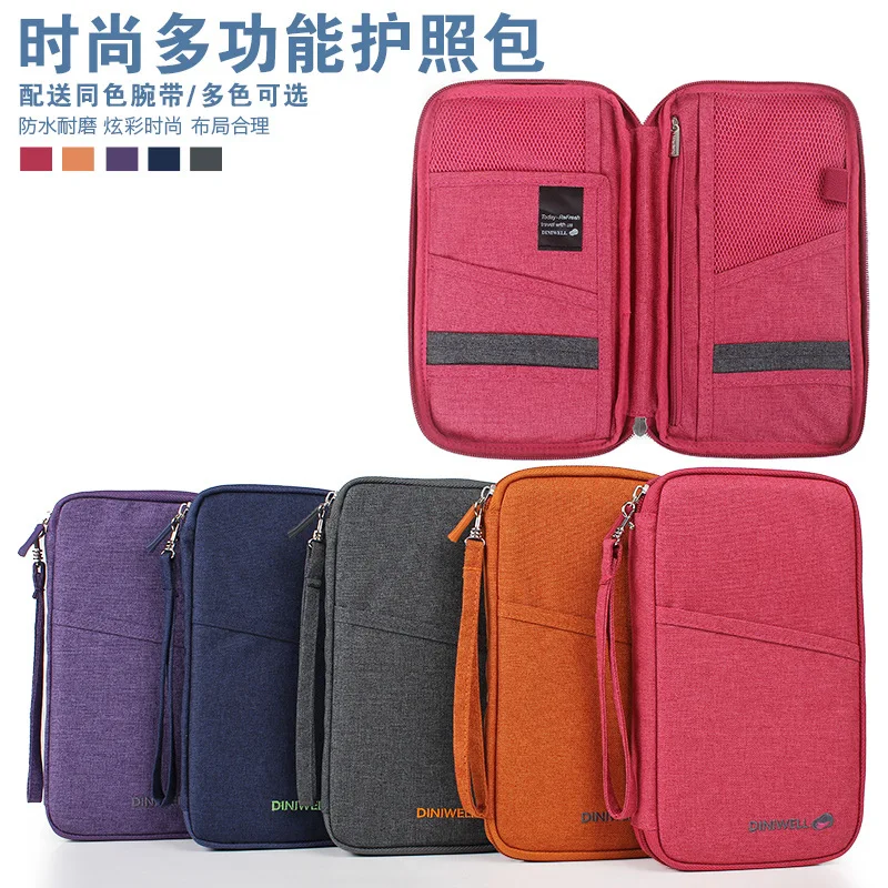 

New Style Korean-style diniwell Waterproof Travel Multifunctional Wallet Storgage Bag Large Flight Ticket Documents Handbag Pass