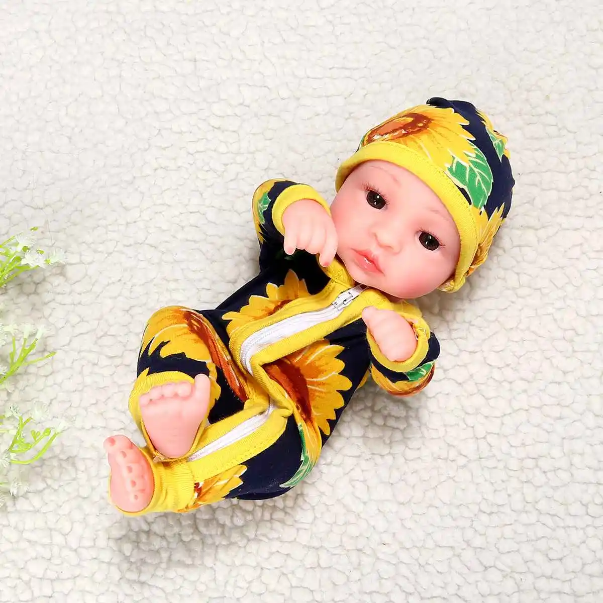 10 ''мини Reborn Baby девочка мальчик полный силиконовый винил милый одет младенец кукла реалистичные Bebes Reborns для малыша Купание кукла 26 см