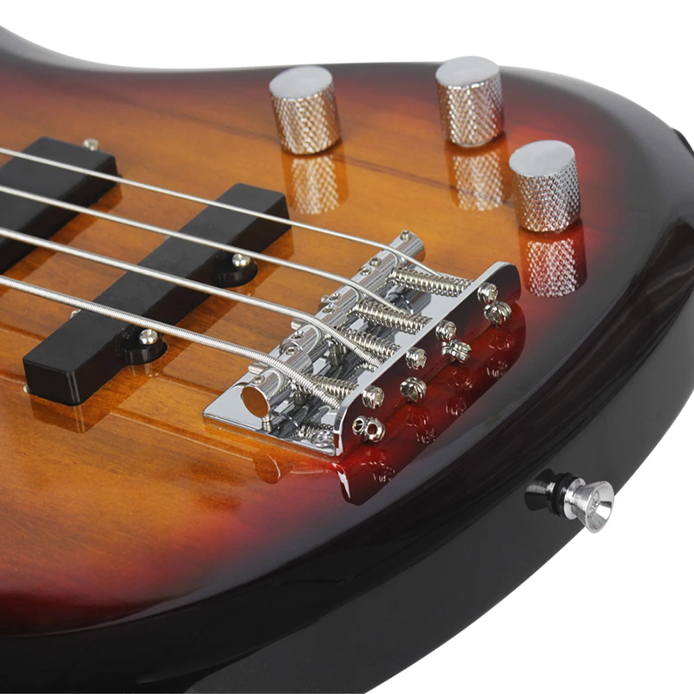 Professional 4 String Electric Bass Guitar Sunset Color 24 Frets Bass Guitar Solid Wood Fingerboard Stringed Musical Instrument - Image 6