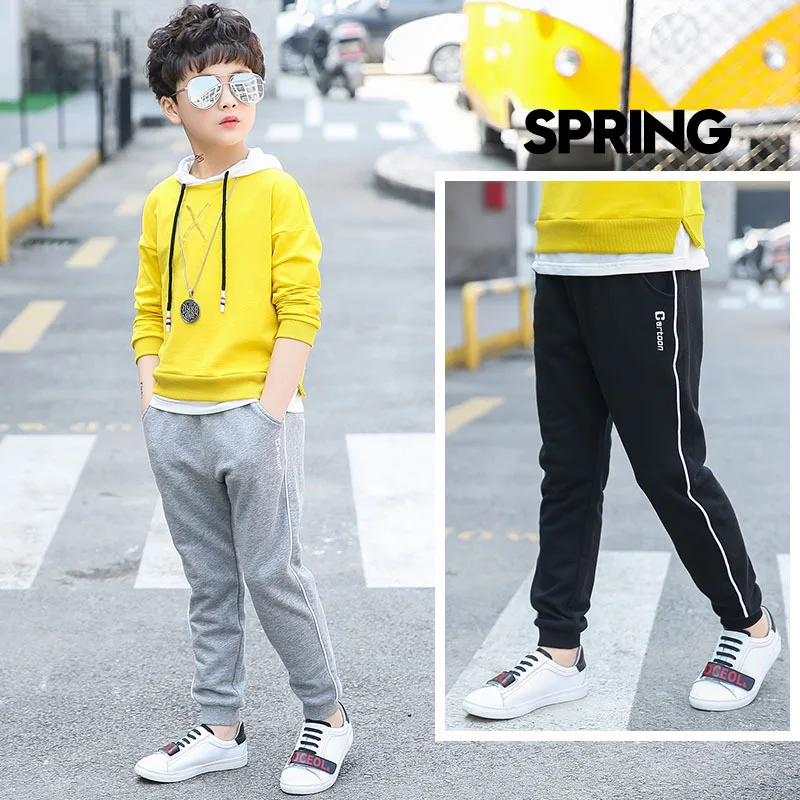 

Crawler Spring And Autumn Students Spring Thin Casual Boy Spring Clothing Children Men's Big Kid Crawler Loose-Fit Athletic Pant