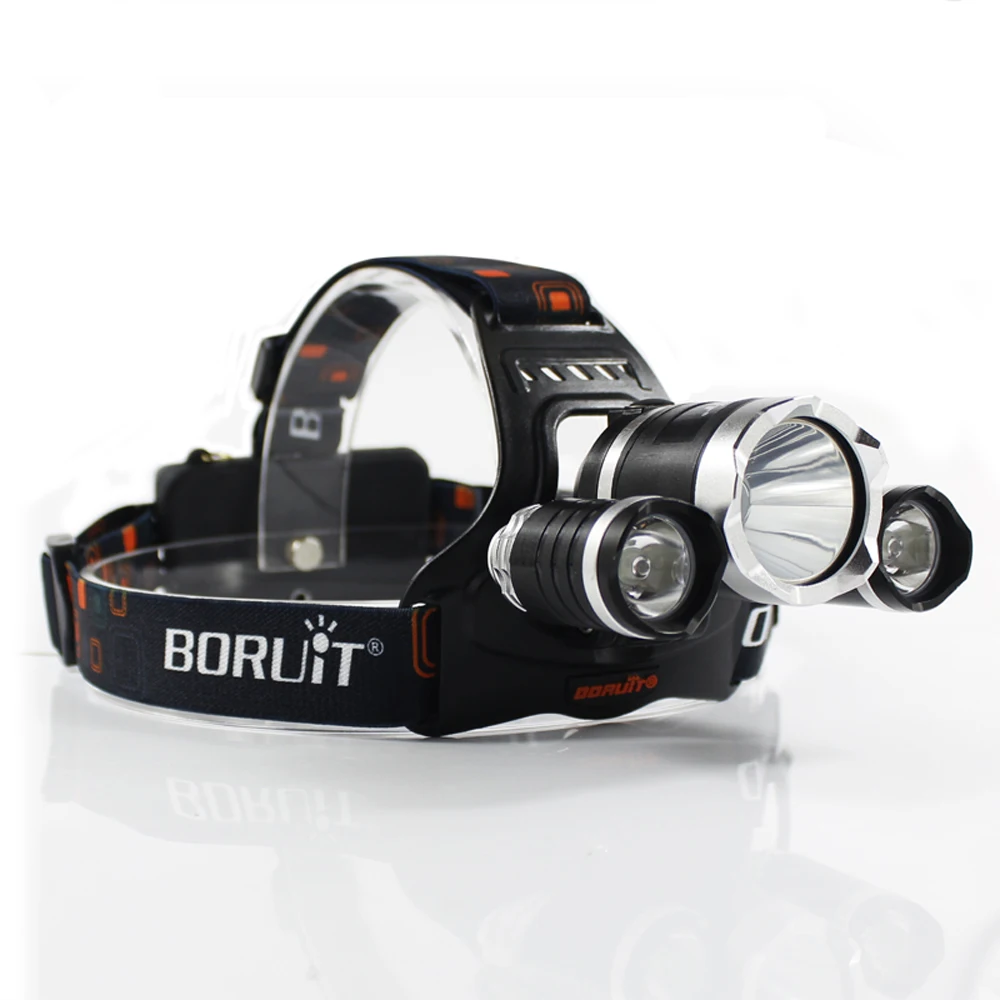 BORUiT RJ 3000 XM L2 светодиодный налобный фонарь 3000лм 4 режимный водонепроницаемый USB
