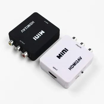 Mini HDMI to RCA AV CVBS Adapter HD 1080P HDMI2AV Audio Video Converter Connector Adapter For PS3 PC VCR DVD TV O3