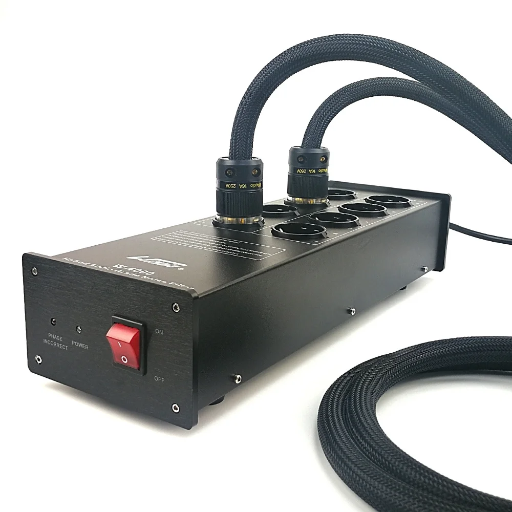 WAudio W 4000 High End аудио Шум фильтр переменного тока Мощность кондиционер очиститель с