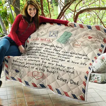 

Blanket Message Letter Printed Fleece Blanket Printing Flannel Blanket Quilts YU-Home