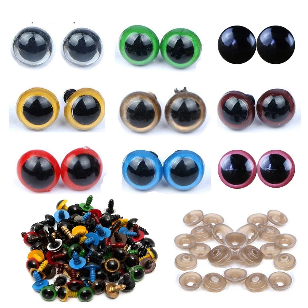 20 Pcs 8/10/12/14 Mm Poppen Marionet Veiligheid Ogen Speelgoed Eye Mix Kleur Ambachten Dier teddybeer Knuffels Met Wasmachine Accessoires