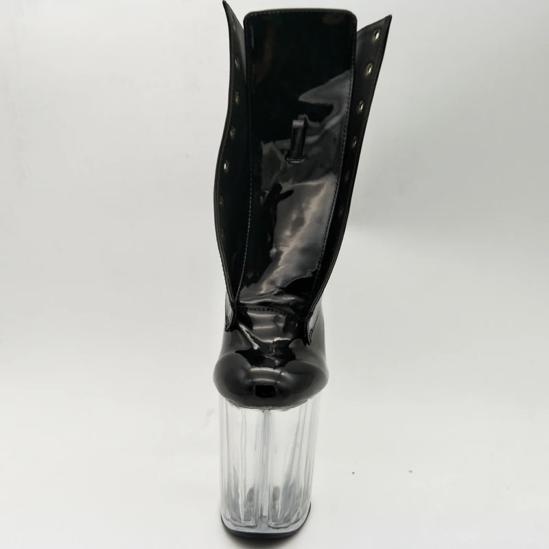 LAIJIANJINXIA/модные пикантные ботильоны на платформе и высоком каблуке 8 дюймов женская обувь осень-зима черные ботинки для танцев на шесте высотой 20 см