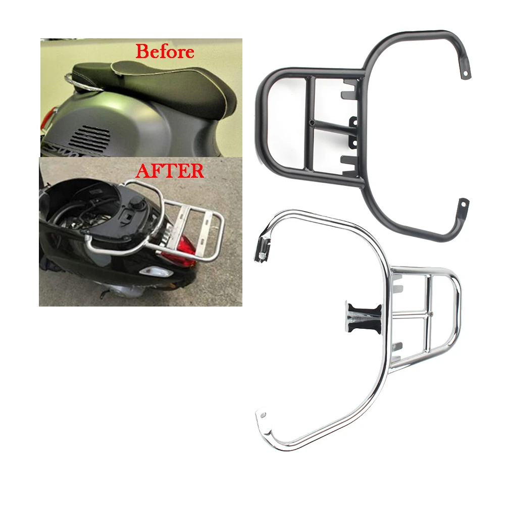 For Piaggio Vespa GTS 300 GTS300 Motorcycle Luggage Rack Rear Seat Cargo  Extention Rack Holder Support Black/Chrome Steel|Covers & Ornamental  Mouldings| - AliExpress