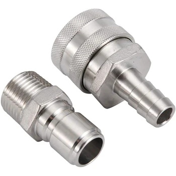 

Stainless Steel Homebrew Disconnect Male Quick Disconnect FPT 1/2 Inch Home Brew Fitting Connector Home Brewing