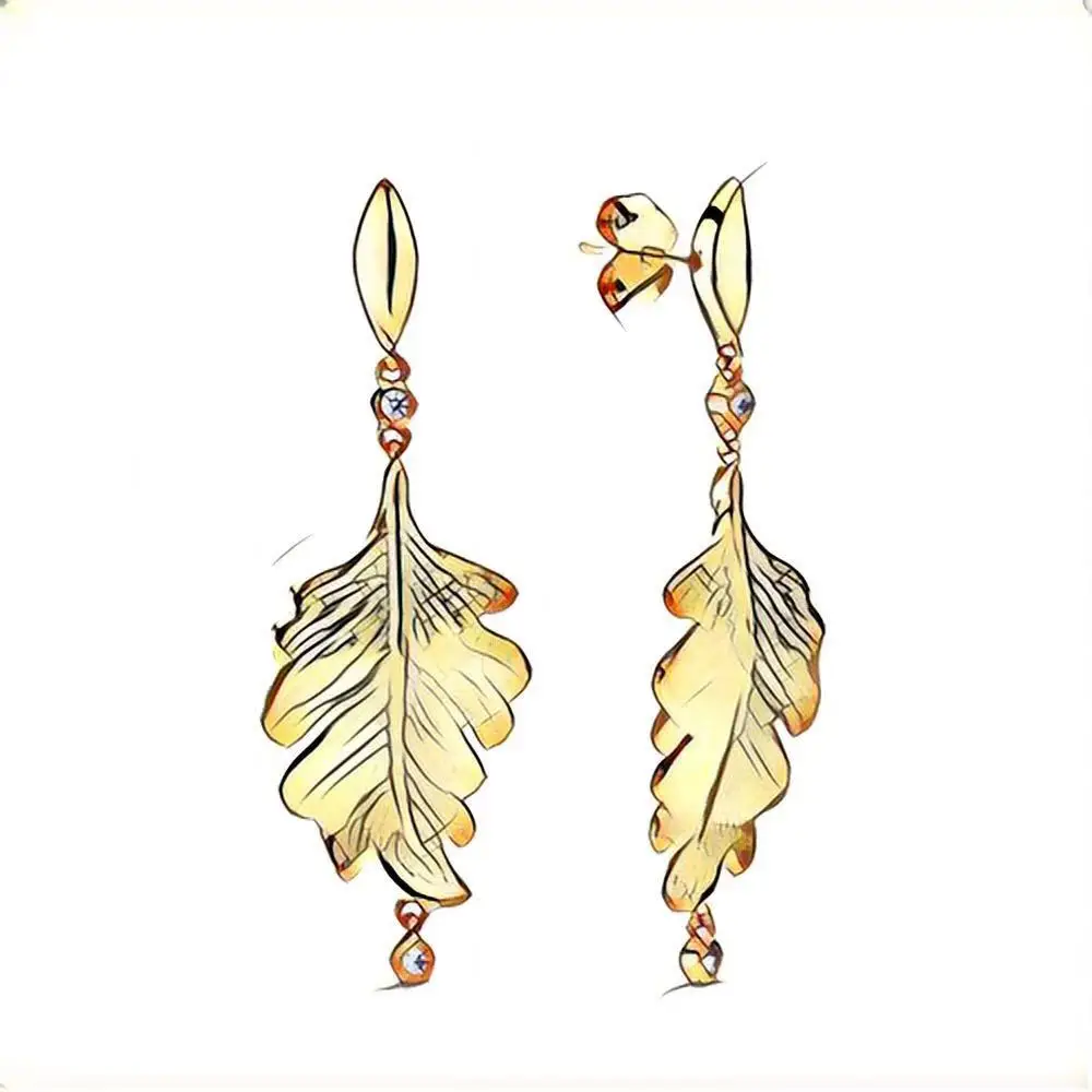 925 пробы серебряные классические дубовые женские очаровательные блестящие серьги