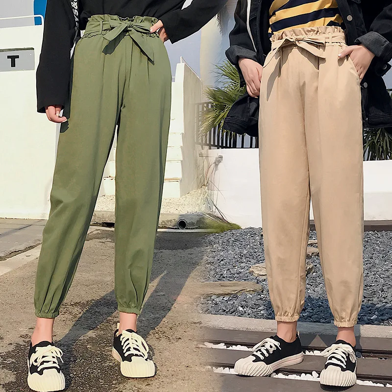 Loose Bf Pants Womens Summer Fashion Ins Straight Tube High Waist Slim Casual Black Legged Overalls Women | Женская одежда