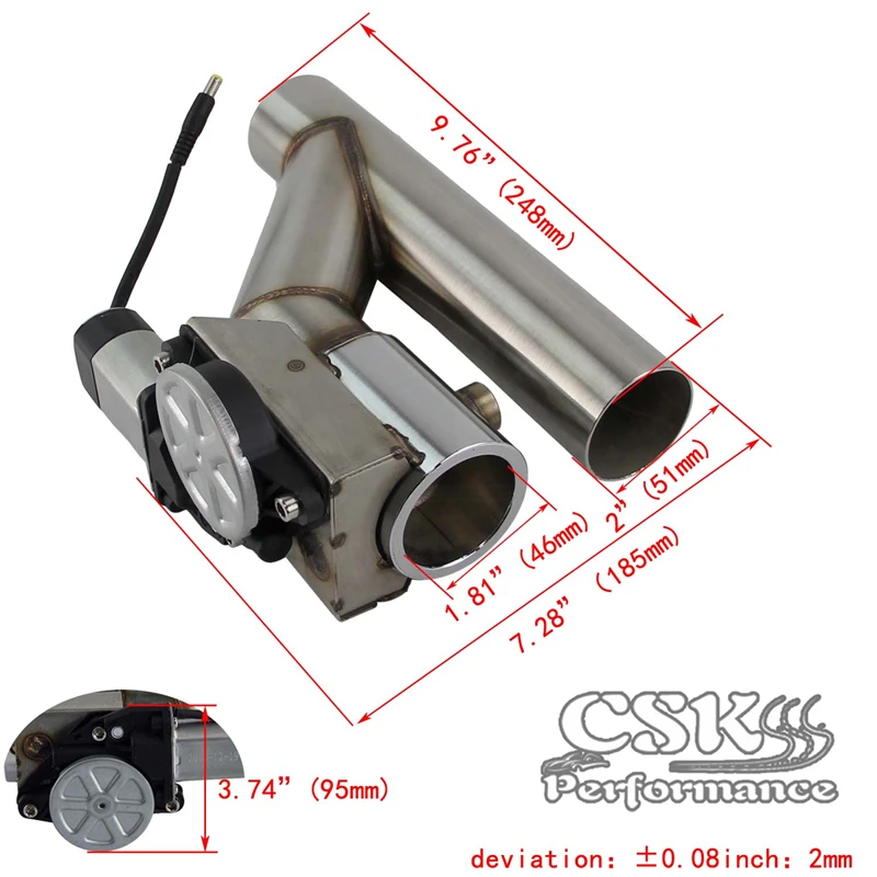 2 &quotвыхлопная труба выпускная вырезанная система клапанов в комплекте с