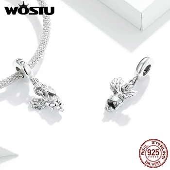 

WOSTU New 2020 Little Angel Charms 925 Sterling Silver Beads Pendant fit Original Bracelets DIY Necklace Jewelry FIC1686