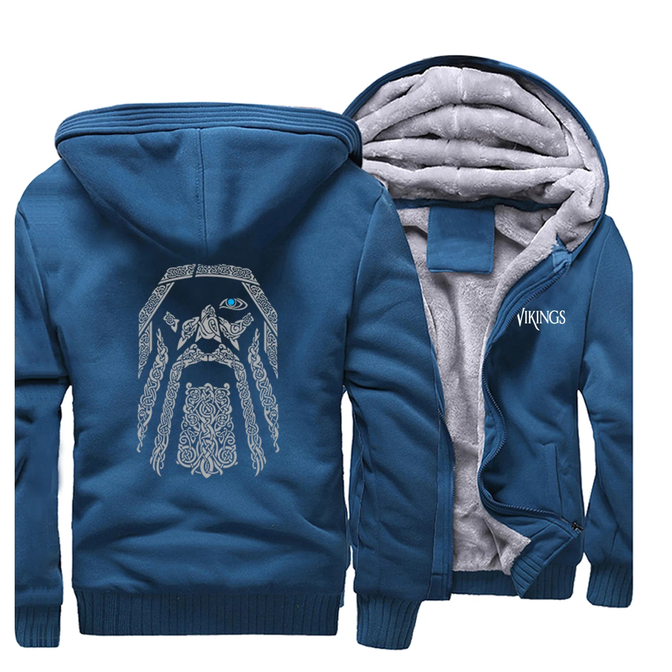 Зима горячая распродажа Odin Vikings Ретро толстовки с капюшоном с принтом мужские пальто реглан Толстая модная забавная теплая одежда спортивная одежда