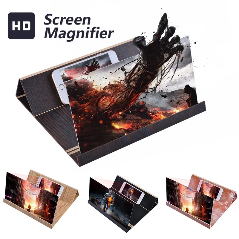 

12inch 3D Mobile Phone Screen Magnifier Stereoscopic Projection Enlarged Amplifier Desktop Magnify Bracket Holder Dropshipping