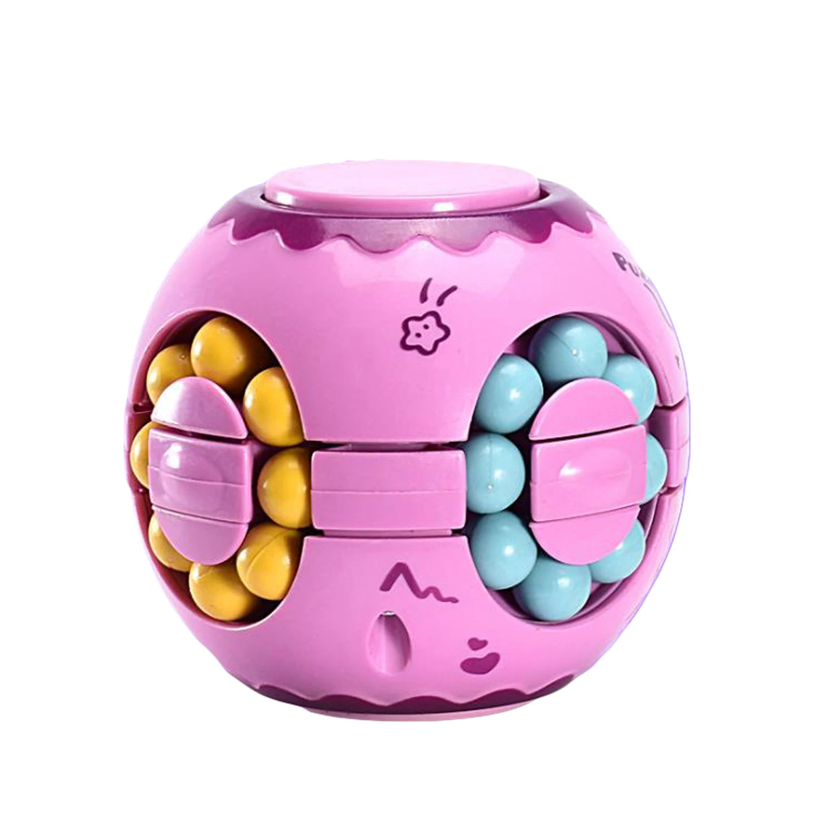 Cubo giratorio de punta de dedo para niños, puzle redondo educativo, giroscopio