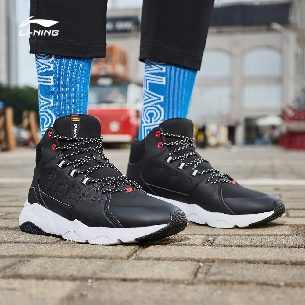 

Li-Ning Men Walking Trekking Shoes Breathable Warm Fleece Wearable LiNing Comfort Sport Shoes Classic Sneakers AGCN125 SOND18